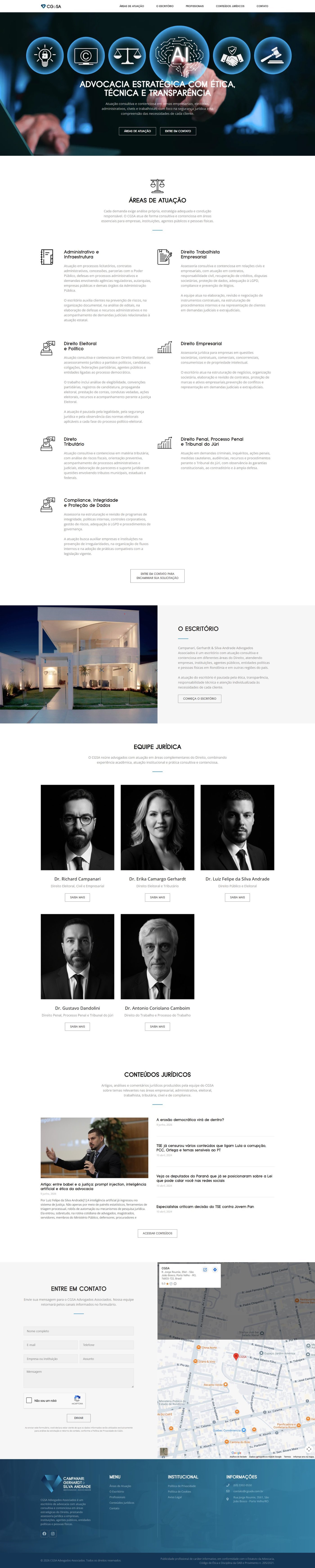 Rolagem completa do site CGSA Advogados